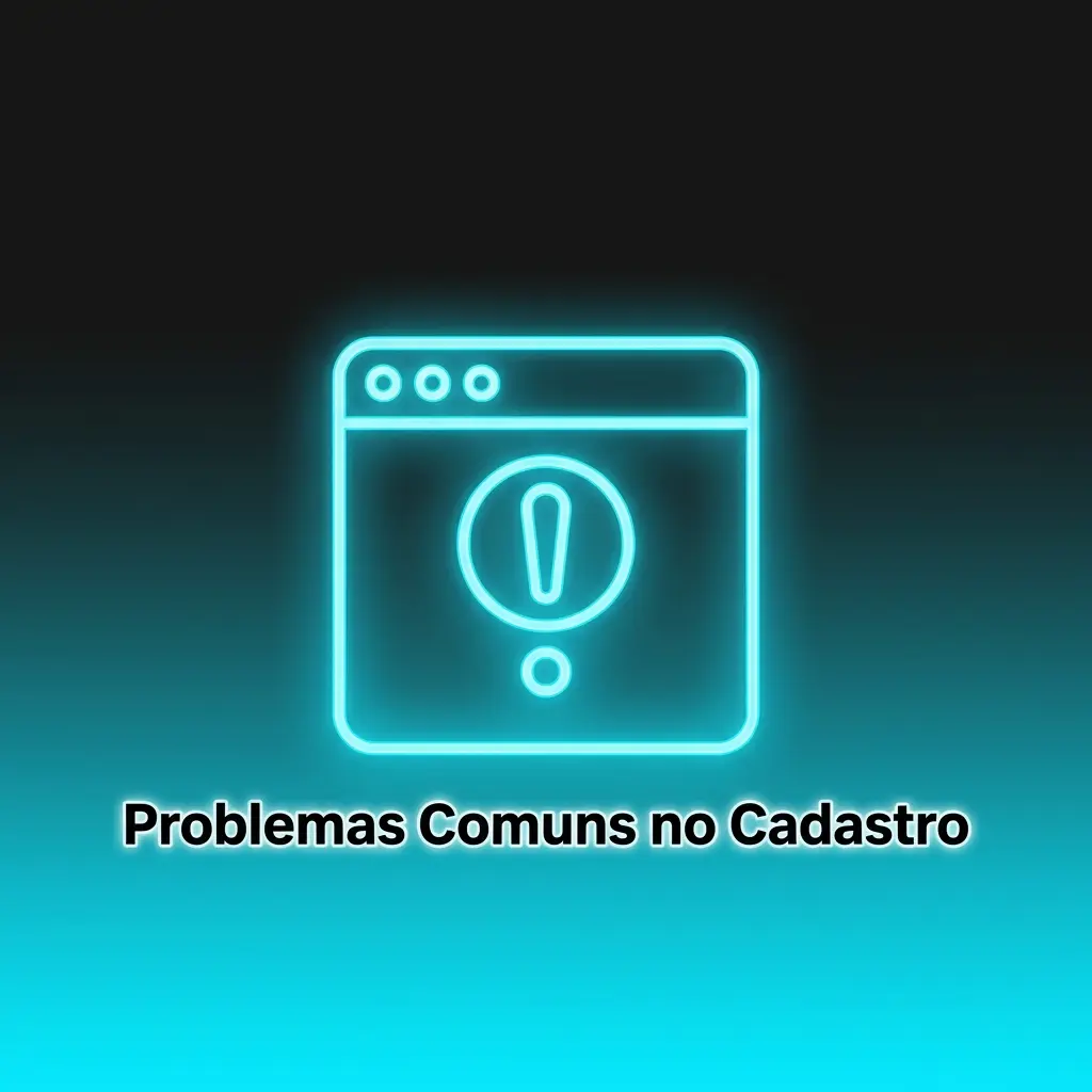 Problemas comuns no cadastro: e-mail duplicado, código não recebido, dados inválidos e senha recusada
